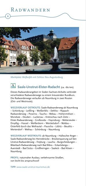 Aktivangebote an Saale und Unstrut - Saale-Unstrut-Tourismus e.V.