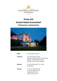 Press kit Grand Hotel Kronenhof (PDF 577 KB)