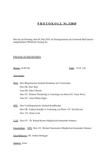 3-Protokoll vom 04.05.2010.pdf - Gemeinde Bad Gastein