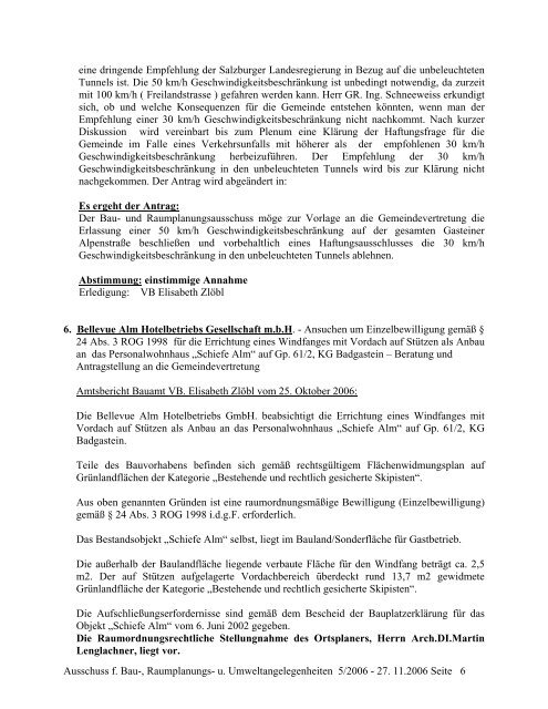 Protokoll 27.11.2006.pdf - Gemeinde Bad Gastein