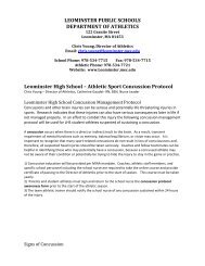 Athletic Sport Concussion Protocol - Leominster High School - Website