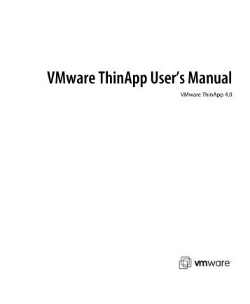 VMware ThinApp User's Manual