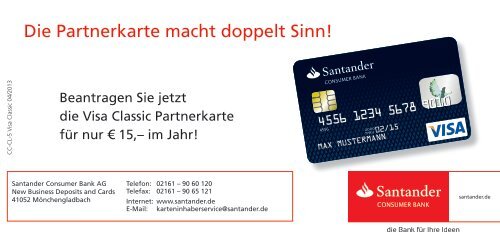 Zusatzkartenantrag - Santander Consumer Bank