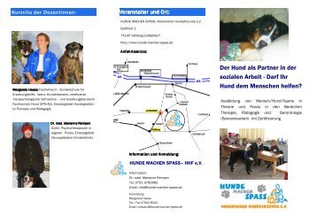 Flyer - Hunde machen Spass