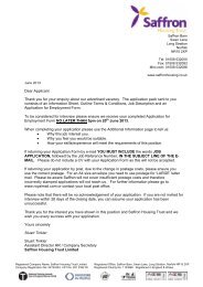 Dear Applicant Thank you for your enquiry about ... - Saffron Housing