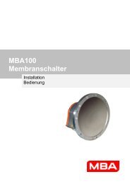 MBA 100 Membranschalter - SMB Group