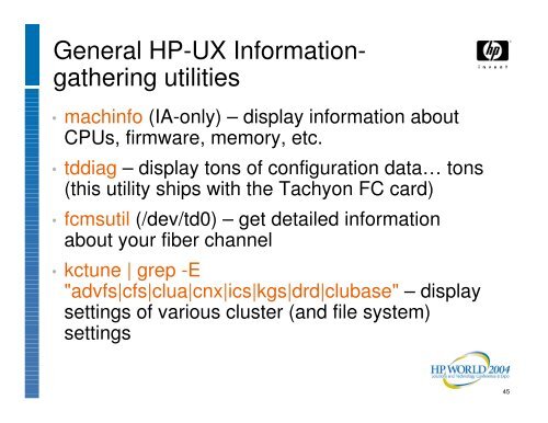 TruCluster on HP-UX: How does it look? - OpenMPE