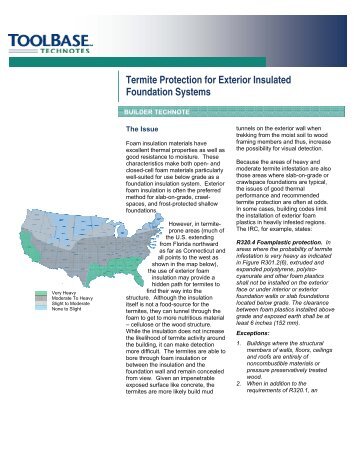 Termite Protection for Exterior Insulated Foundation Systems