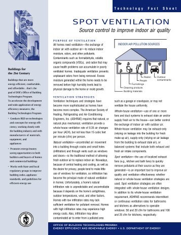 Spot Ventilation: Source control to improve indoor air quality