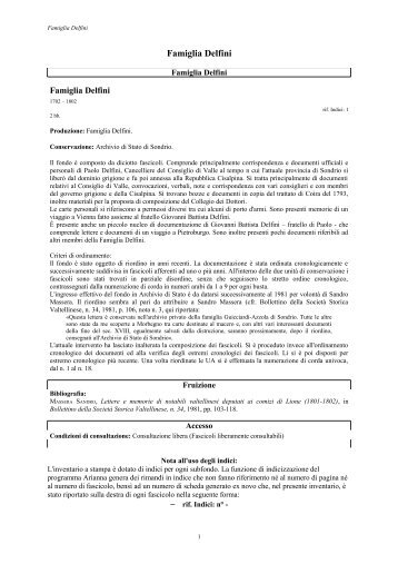 Famiglia Delfini - Istituto Centrale per gli Archivi
