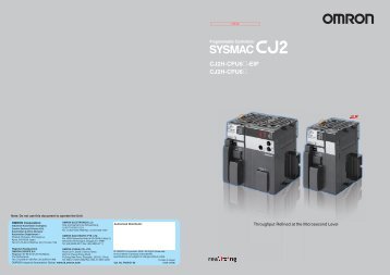 Programmable Controllers SYSMAC CJ2