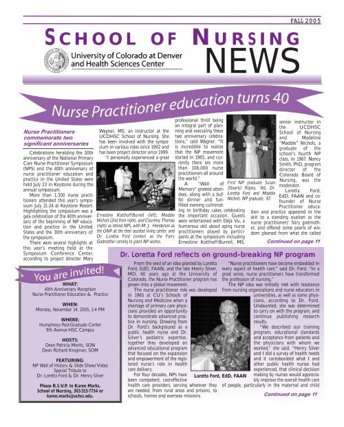 Nursing Dec2004.qxd - University of Colorado Denver