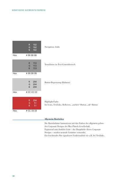 Richtlinien zur Gestaltung - MPG HLL - Max-Planck-Gesellschaft