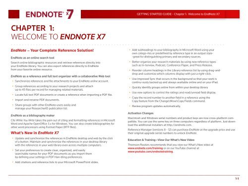 endnote x7 training