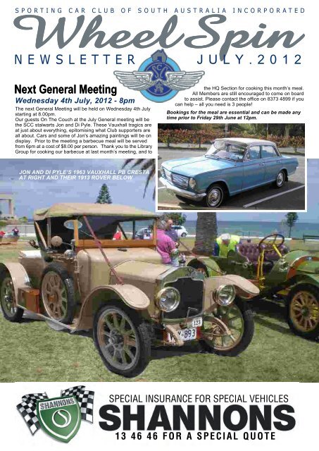 Wheelspin July 2012 - Sporting Car Club of SA