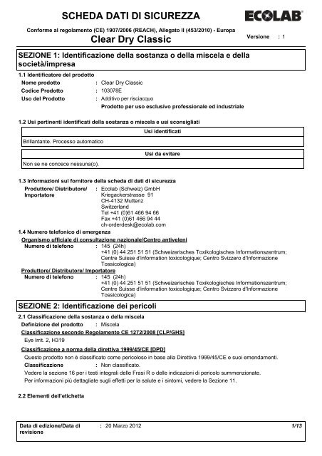 Scheda Dati Di Sicurezza -  | Scheda Dati Di Sicurezza - Foto 9
