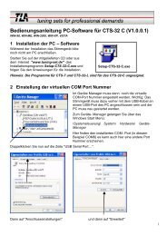 Bedienungsanleitung PC-Software fÃ¼r CTS-32 C (V1 ... - tuning-set.de