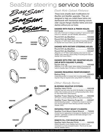 SeaStar steering service tools - Jamestown Distributors