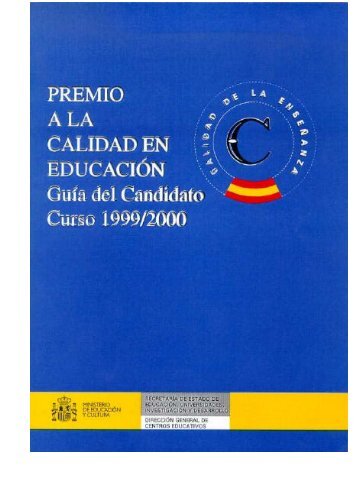 Premio a la calidad en educaciÃ³n guÃ­a del candidato curso ... - OEI