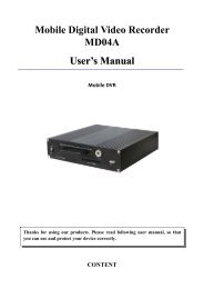 Mobile Digital Video Recorder MD04A User's Manual