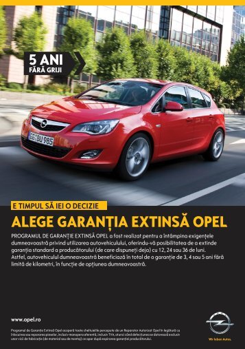 ALEGE GARANȚIA EXTINSĂ OPEL