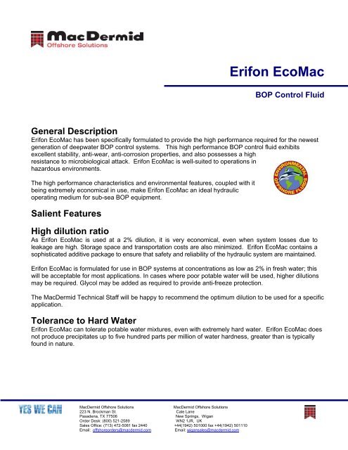 Erifon EcoMac - ER Trading AS
