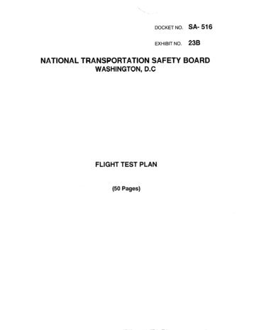 Flight Test Plan 23-Exhibit No.23B-Flight Test Plan - TWA Flight 800 ...