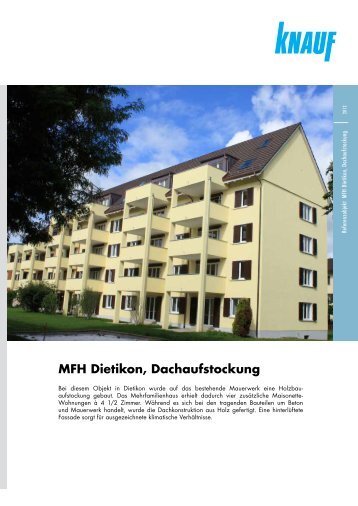 MFH Dietikon, Dachaufstockung - Knauf AG