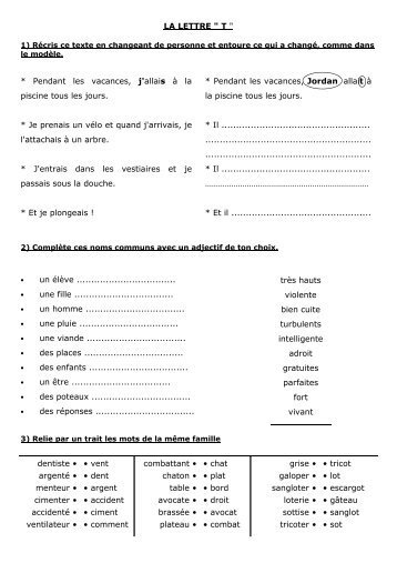 la lettre Â» T Â» â 1 - Professeur Phifix