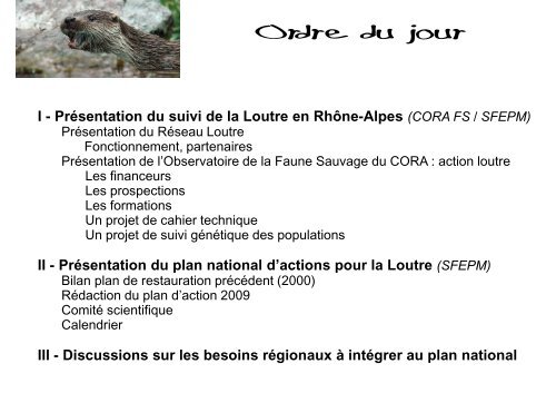 RÃ©union du rÃ©seau Loutre RhÃ´ne-Alpes - 27 avril 2009 compte ...