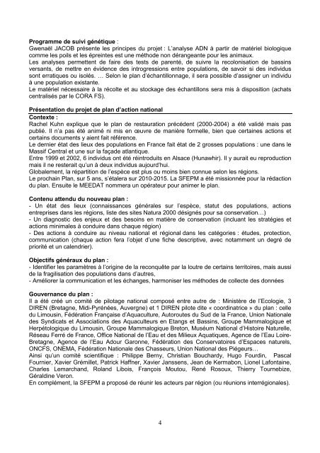 RÃ©union du rÃ©seau Loutre RhÃ´ne-Alpes - 27 avril 2009 compte ...