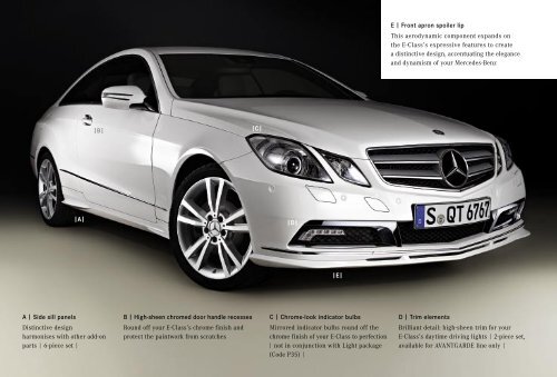 Genuine accessories for the E-Class CoupÃ© and E-Class Cabriolet