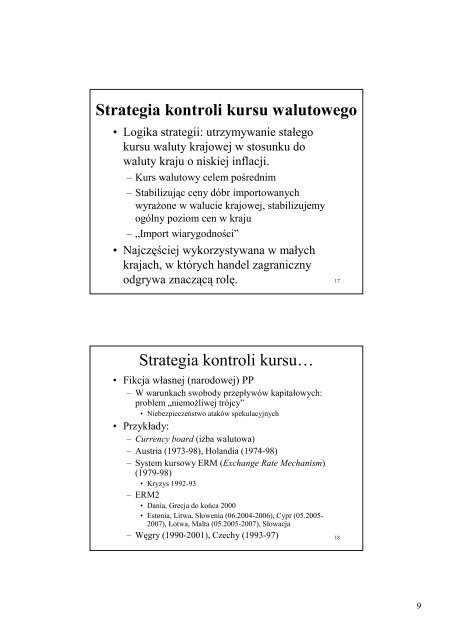 Projektowanie i implementacja polityki pieniÃ„Â™Ã…Â¼nej