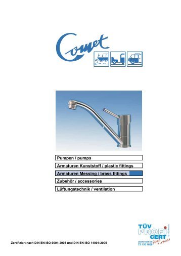 Katalog Messingarmaturen - COMET-PUMPEN Systemtechnik