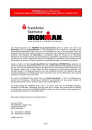 IRONMAN Expo im Rahmen der Frankfurter Sparkasse IRONMAN ...