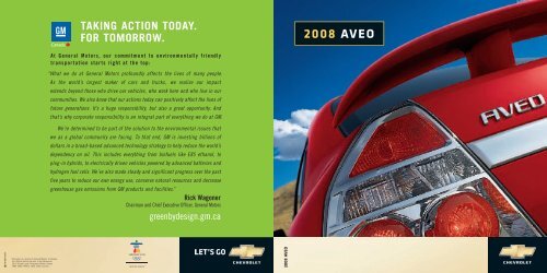 2008 Chevy Aveo Hatchback Brochure Excerpt - Jeff Young Design