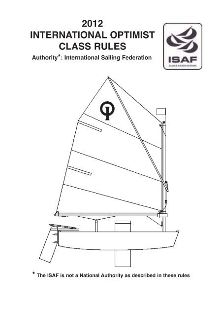 Optimist Class Rules - International Optimist Dinghy Association