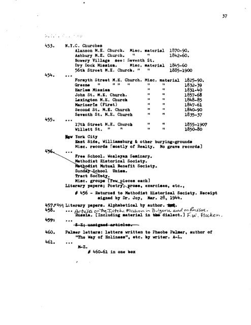 Guide to the Methodist Episcopal Church Records - New York Public ...