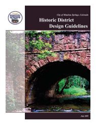 Historic District Design Guidelines - City of Manitou Springs