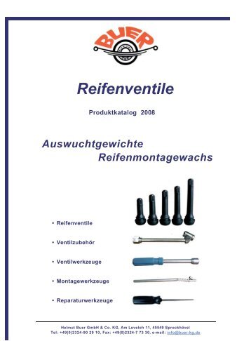 Reifenventile Produktkatalog 2008 - Helmut Buer GmbH & Co. KG