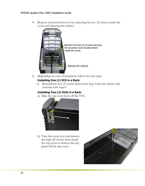 Quadro Plex D2 Rack Mount Guide - Nvidia