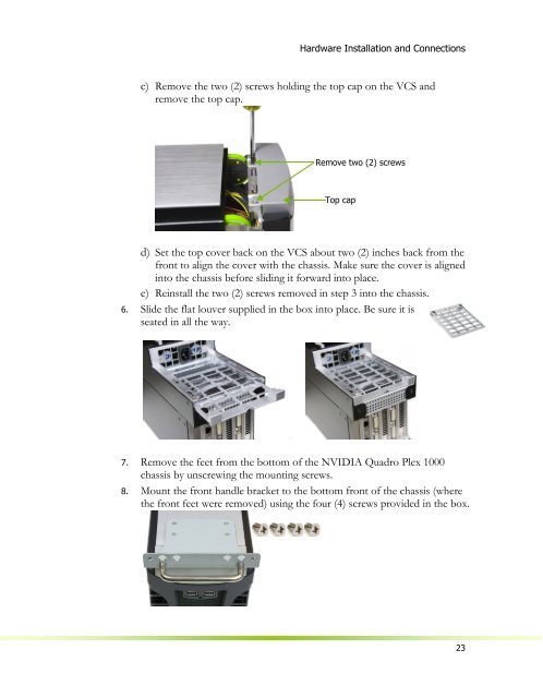 Quadro Plex D2 Rack Mount Guide - Nvidia