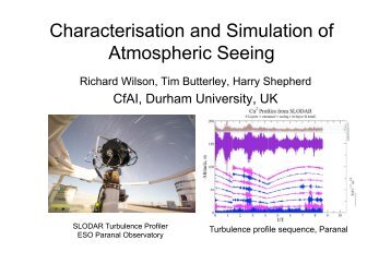 Characterisation and Simulation of Atmospheric Seeing