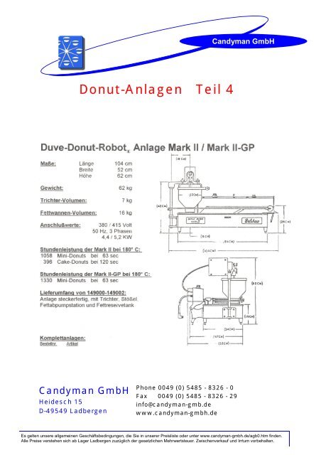 Donut-Anlagen Teil 1 - Candyman GmbH