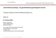 Unternehmenscoaching – ein ganzheitlich(er) psychologischer Ansatz