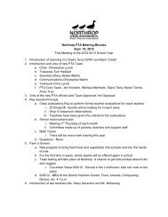 Northrop PTA Meeting Minutes Sept. 18, 2012 First Meeting of the ...