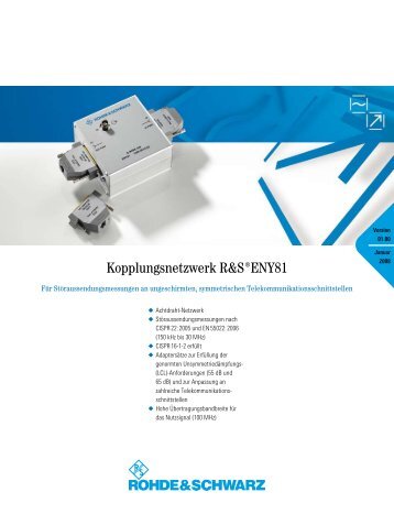 Kopplungsnetzwerk R&S ENY81 - Rohde & Schwarz