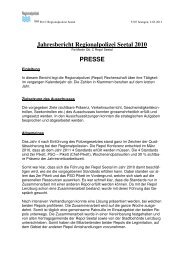 Jahresbericht Regionalpolizei Seetal 2010 Presse - Seengen