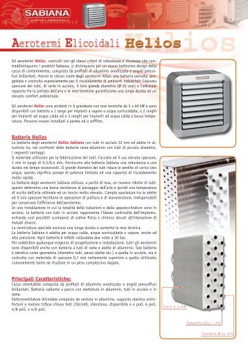 Batterie Helios Principali Caratteristiche: