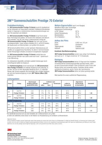 3M Sonnenschutzfilm Prestige 70 Exterior